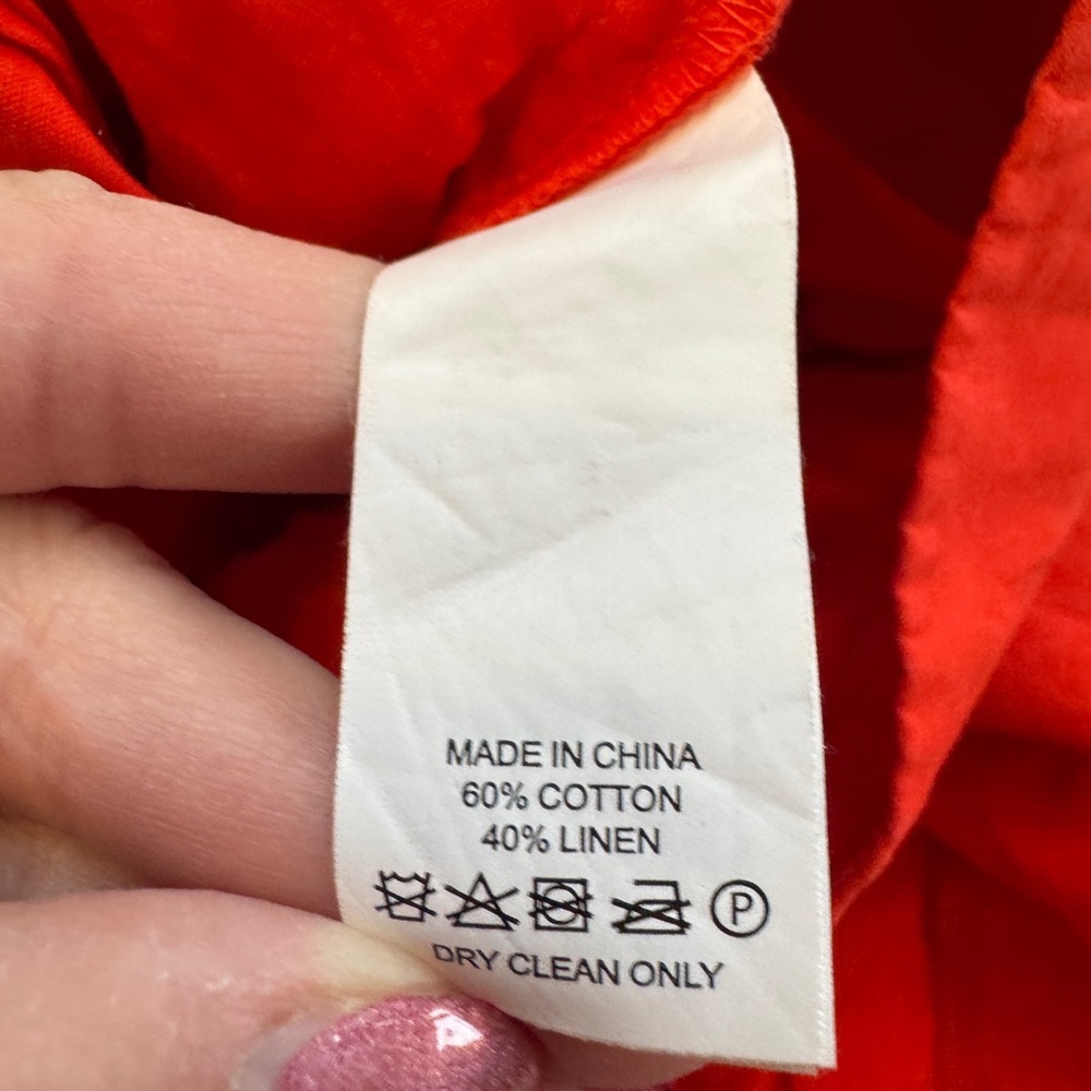 Kate Spade Vibrant Orange Slub Cotton/Linen Culotte Pants
Size 00 - Picture 8 of 9